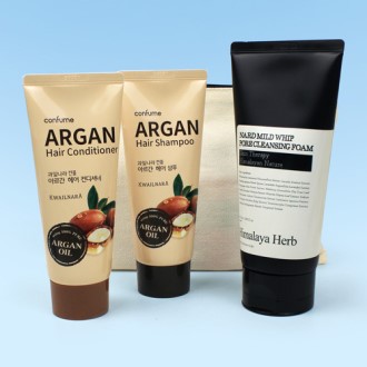 과일나라 아르간 샴푸 + 과일나라 아르간 컨디셔너 + NARD 폼클렌징 180ml + 에코파우치