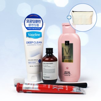 애경 바세린 클렌징폼+LG엘라스틴 샴푸+NARD 트리트먼트+미세모칫솔+쿨맥스민트  치약