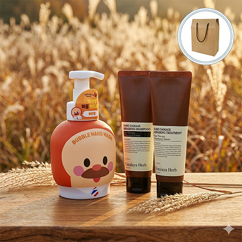 Nard  나드 샴푸 튜브형100ml+트리트먼트 100ml+애경 브래드이발소 핸드워시 500ml