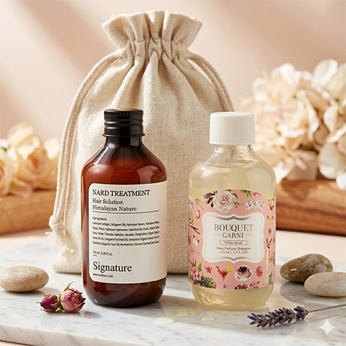 부케가르니 샴푸 100ml + 나드 트리트먼트 100ml + 에코파우치