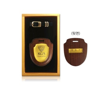 골프용품 기프트세트 원목 네임텍 방패형 대형 펄케이스P0013