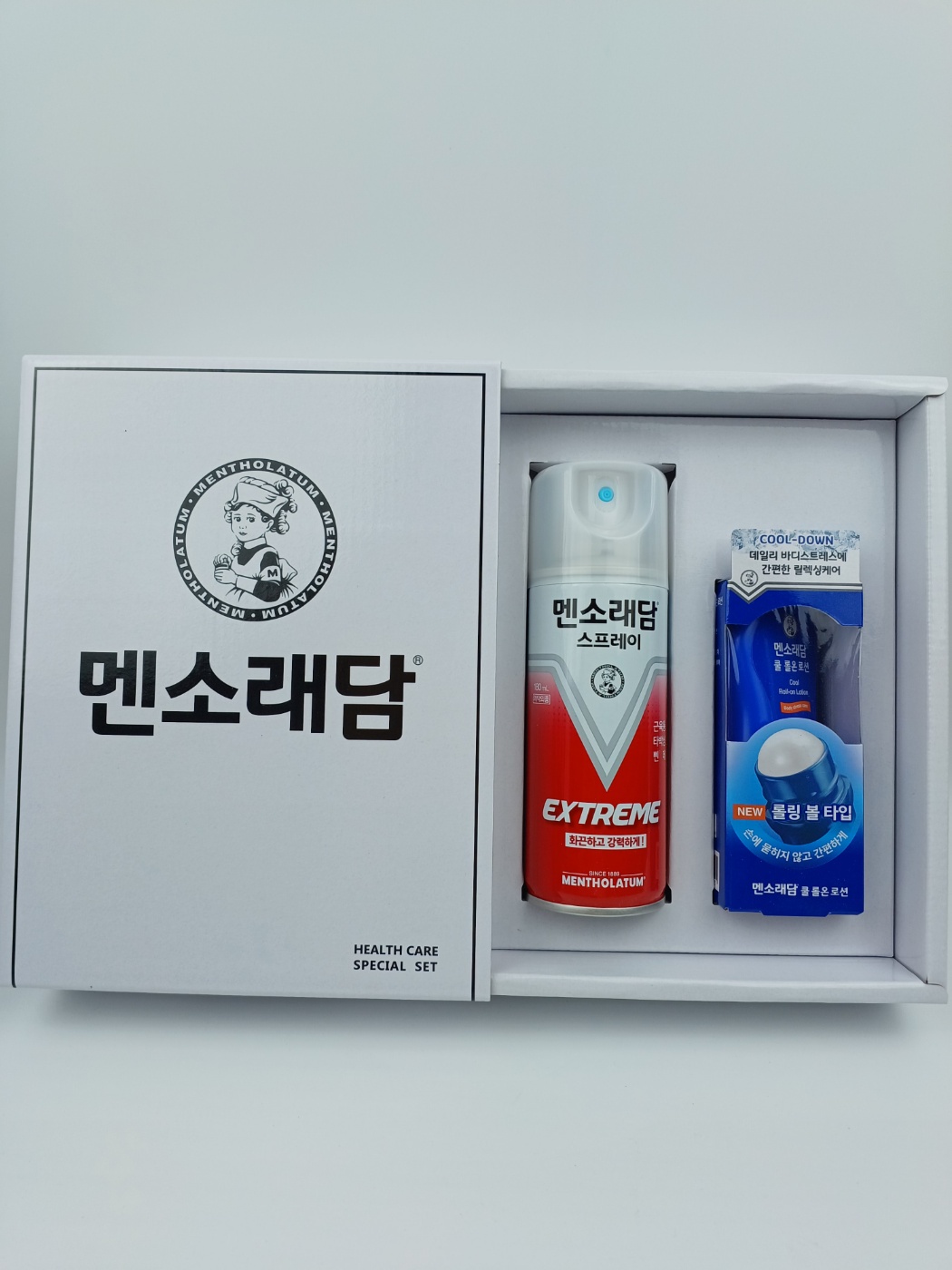 멘소래담 핫 스프레이 &amp; 쿨 롤온 로션 2종 세트