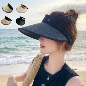 UV차단 여성모자 라탄 썬캡모자