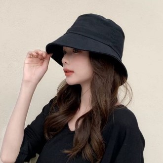 데일리 심플 와이드챙 버킷햇