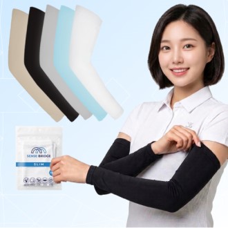 센스브릿지 무봉제 쿨토시 슬림형 레져 스포츠 냉감 아이스 팔토시 자외선 차단