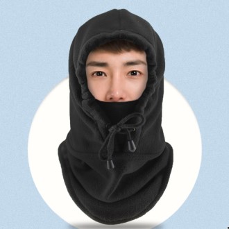 페이크 후드 넥 워머