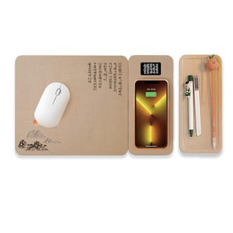 한국애 훈민정음 고속무선충전 마우스패드 3IN1 분리형 LED  Light 8만경 외국인기념품