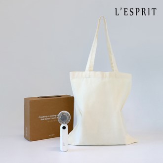 레스쁘리 스페셜 선풍기세트 D (지니큐 미니 선풍기+솔리드 에코백)
