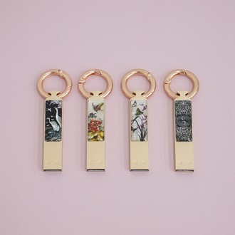 아름누리 전통민화 자개열쇠고리 스틱USB(8G~32G)