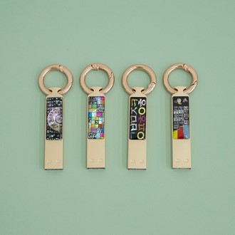 아름누리 한글 자개열쇠고리 스틱USB