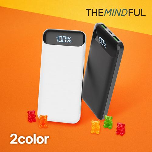 더마인드풀 초고속 PD 22.5W LCD 미니슬림 보조배터리 10000mAh