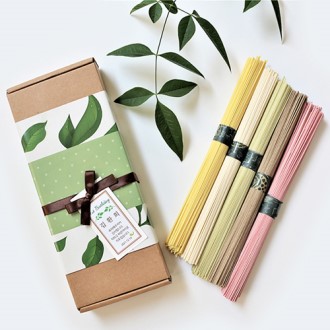 푸른잎 오색 색동 소면 300g