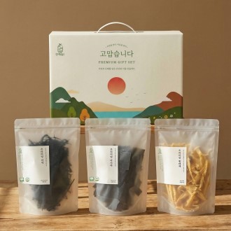 청정바다 건어물 3종 선물세트 (미역·다시마·황태)