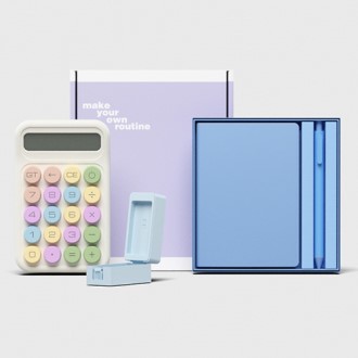 드엔 선물세트 노트볼펜세트+마카롱 계산기+칫솔살균기