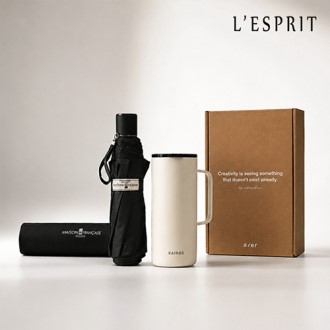 레스쁘리 고급 텀블러세트 J (브루스텐컵 591ml+메종프랑세즈 양우산)