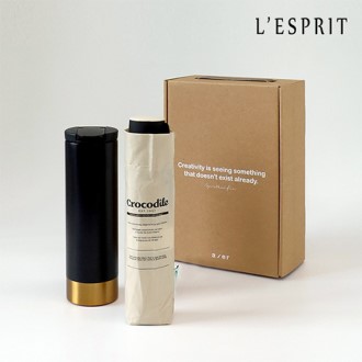 레스쁘리 고급 세트GG(크로커다일 레터링 우산+벅스로얄 텀블러 500ml)