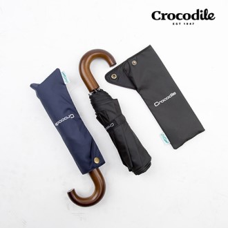 크로커다일 3단 폰지 우드곡자 수동우산