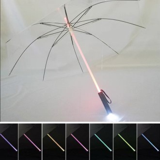 포유렐라 대형 LED 우산 광선검 튼튼한 장우산