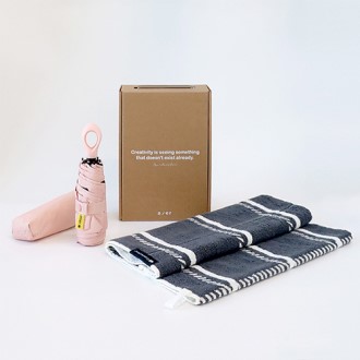 레스쁘리 고급 세트 HH (체크타올 200g+초경량 고리형양우산)