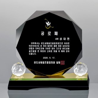 블랙 크리스탈 상패 14호 109-3