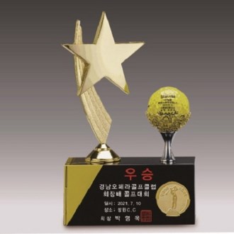 금속크리스탈 골드 별 골프트로피 149