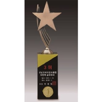 금속크리스탈 브론즈 별 트로피 151