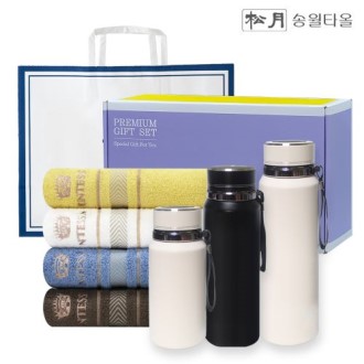 송월 프리미엄 선물 세트 (카운테스마라 센치40 1P + 프리미엄온도텀블러 600ml / 800ml / 1000ml 1P)