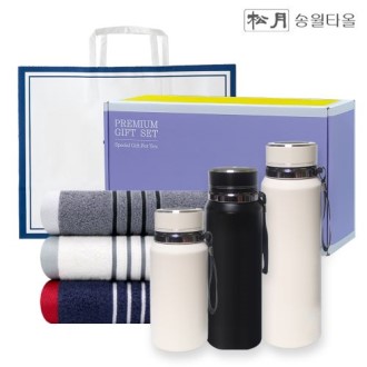 송월 프리미엄 선물 세트 (카운테스마라 포라인40 1P + 프리미엄온도텀블러 600ml / 800ml / 1000ml 1P)