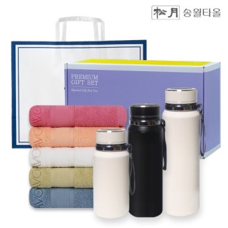 송월 프리미엄 선물 세트 (샤보렌 식스40 1P + 프리미엄온도텀블러 600ml / 800ml / 1000ml 1P)