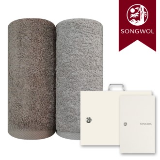 송월타올 뉴컬러무지 150g (30수/40*80cm) 2매입 선물세트(박스+쇼핑백 포함)