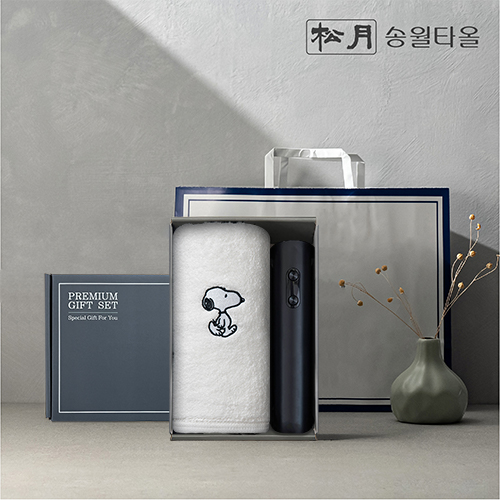 송월 프리미엄 선물 세트, 스누피 리버40 1P + 전동와인오프너 1P