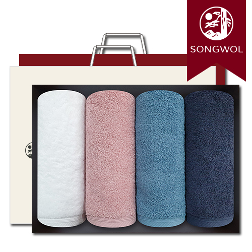 송월타올 파미유 180g (40수/40*80cm) 4매입 선물세트(박스+쇼핑백 포함)