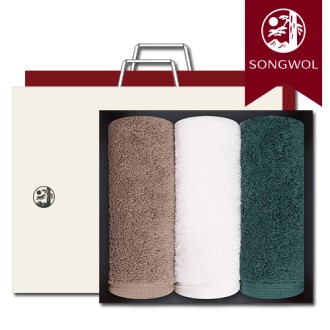 송월타올 포인트 200g (40수/40*90cm) 3매입 선물세트(박스+쇼핑백 포함)