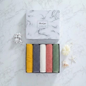 [리노라] 40수 코마 항균 호텔수건 선물세트 180g (5P)