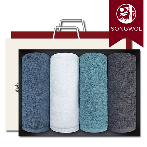 송월타올 항균 150g (30수/40*80cm) 4매입 선물세트(박스+쇼핑백 포함)