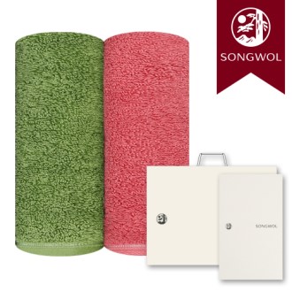 송월타올 컬러풀 170g (30수/40*80cm) 2매입 선물세트(박스+쇼핑백 포함)