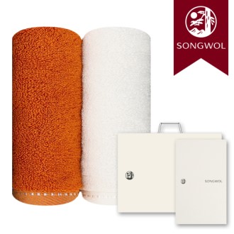 송월타올 솔리드뱀부 200g (뱀부얀/40*80cm) 2매입 선물세트(박스+쇼핑백 포함)