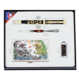 한글볼펜+쌍용도 자개 명함+한글 자개 USB 3종