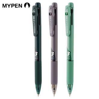 마이펜 세이프티 클립 3색 볼펜 0.38mm
