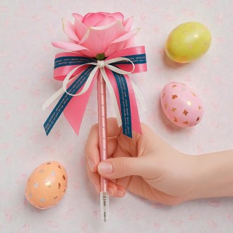 로맨틱 핑크 장미 볼펜