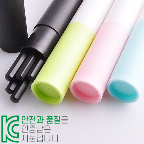 흑목 육각 미두 연필 5P 바닐라 원통 세트