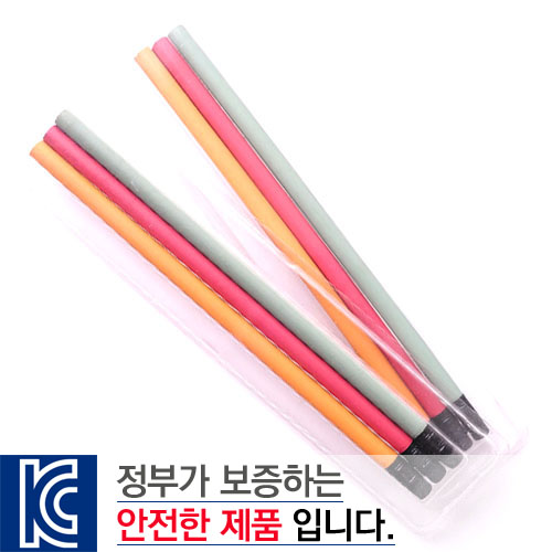 파스텔 지우개 연필 투명 사각 케이스 3P세트