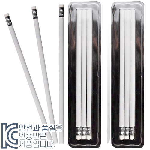 투명 사각 백색 원형 지우개3p