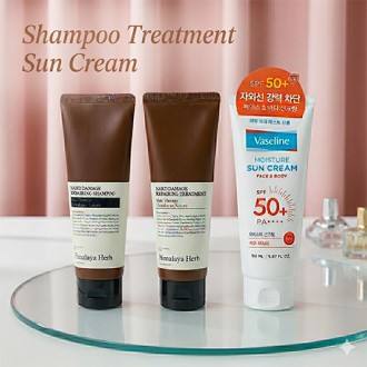 애경 바세린 선크림 150ml + Nard 프리미엄 튜브형 샴푸 + 트리트먼트