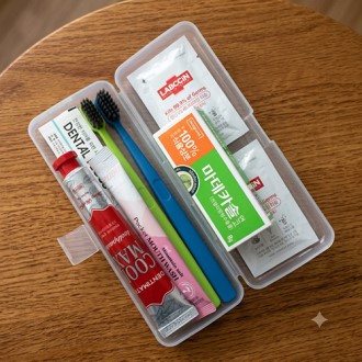 AR 초극세모 칫솔 2개+쿨맥스민트 치약+2080가글+치실2개+마데카솔연고 8g+애경 랩신 손소독티슈+휴대용케이스