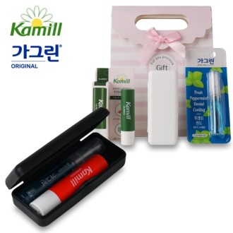휴대용 가그린 마우스 스프레이 카밀 립밤 세트