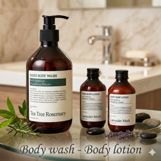 나드 바디워시 500ml + 바디로션 100ml 2개 + 끈케이스
