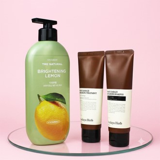 LG생활건강 바디워시 레몬 480ml+나드 리페어링 프리미엄 샴푸+트리트먼트