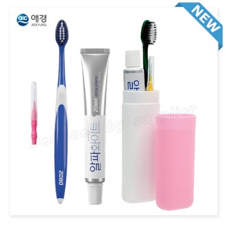 뉴따봉 애경2080클린미세모 2080화이트치약 치간1p 칫솔치약세트