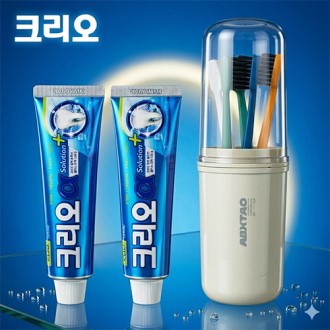 크리오 AR 초극세모칫솔 5개 +크리오 치약 120g 2개 + 휴대용 양치컵